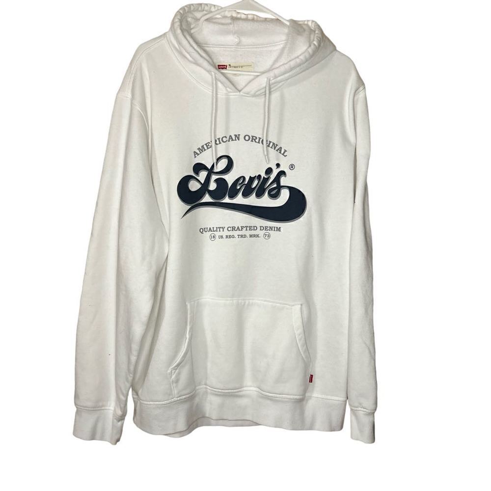 Levi's Unisex Adults sweatshirt White Cotton Blend Size 2XL